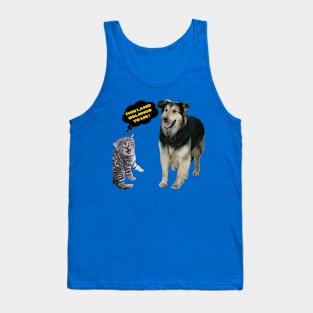 A kitten fighting for land with a dog Tank Top